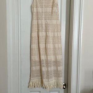 Cream Crochet Midi Dress